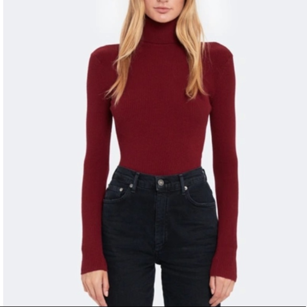 Jean Rib Turtleneck Sweater In Cabernet
Billie the Label